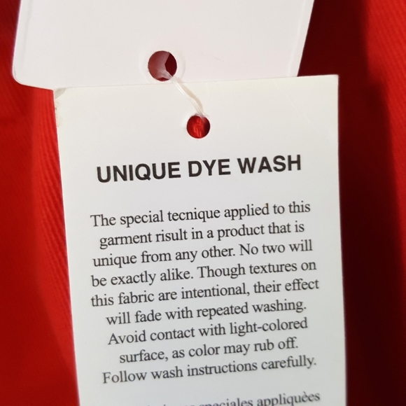 NWT Guess Girls 8-10 Red Orange Cropped Denim Jean Jacket - Picture 8 of 8